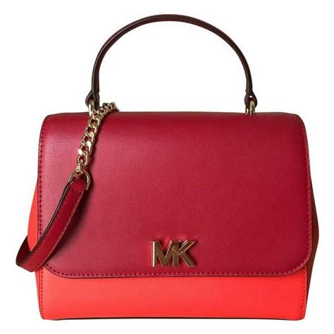 michael michael kors mott medium top handle satchel|Michael Kors Mott Leather Top.